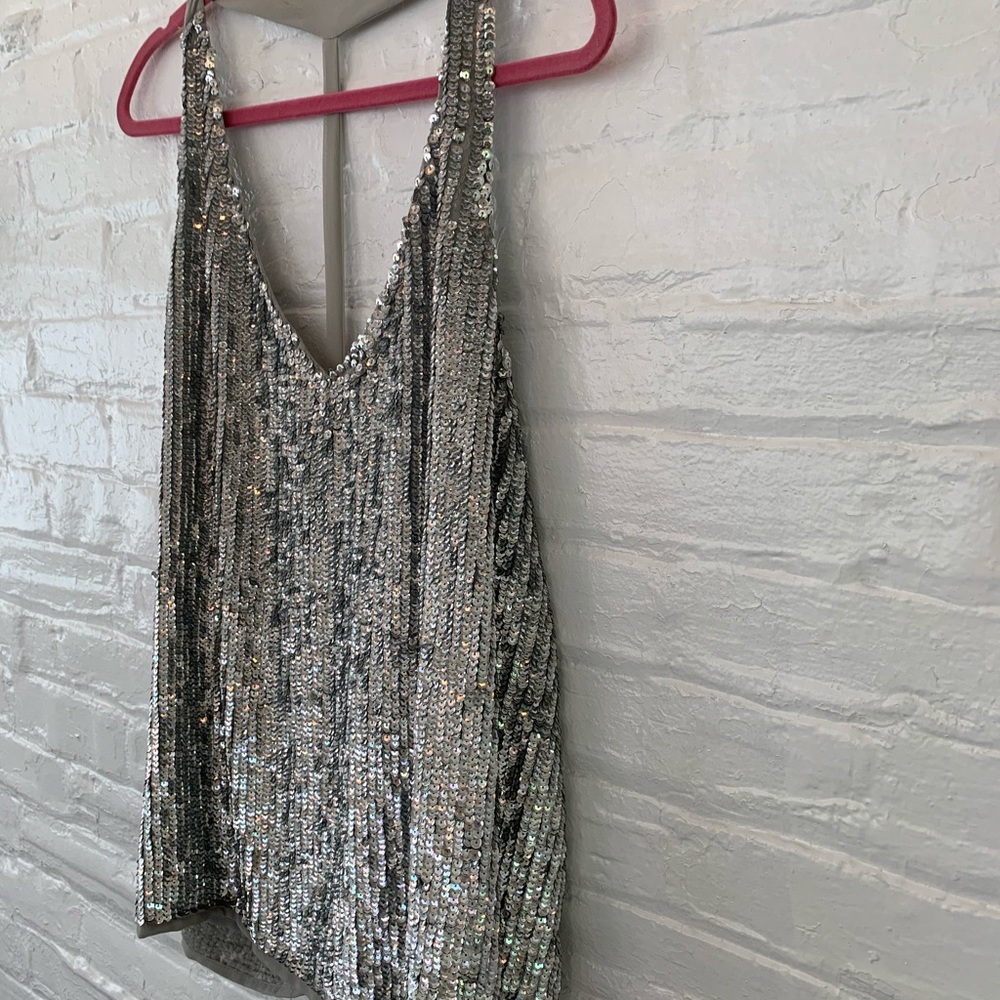 ASOS silver sequin top - Picture 3 of 6